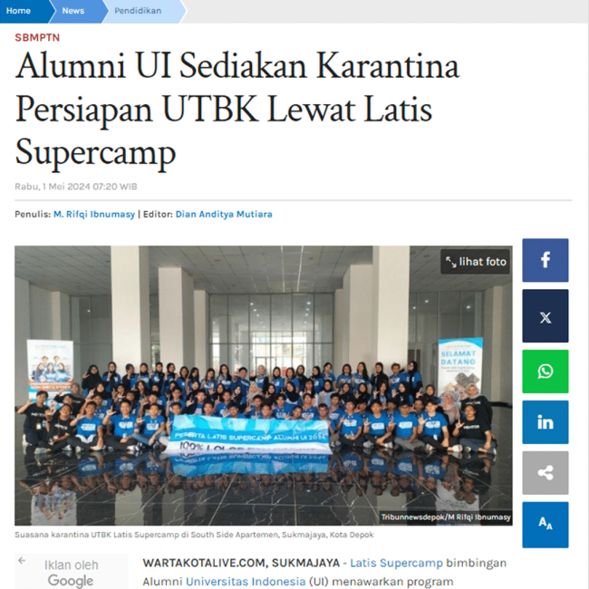 bimbel utbk, bimbel sbmptn, karantina ui, bimbel alumni ui, bimbel masuk ptn, les snbt, Bimbel SIMAK UI, bimbel karantina, Bimbel intensif UTBK, les privat utbk, bimbel snbt, les privat sbmptn, Bimbel Intensif, les sbmptn, bimbel ptn, Bimbel kedokteran online, Bimbel simak ui s2, Bimbel SBMPTN Online, Bimbel Intensif SBMPTN, les privat snbt, supercamp ui, supercamp snbt, karantina utbk, bimbel supercamp, karantina snbt